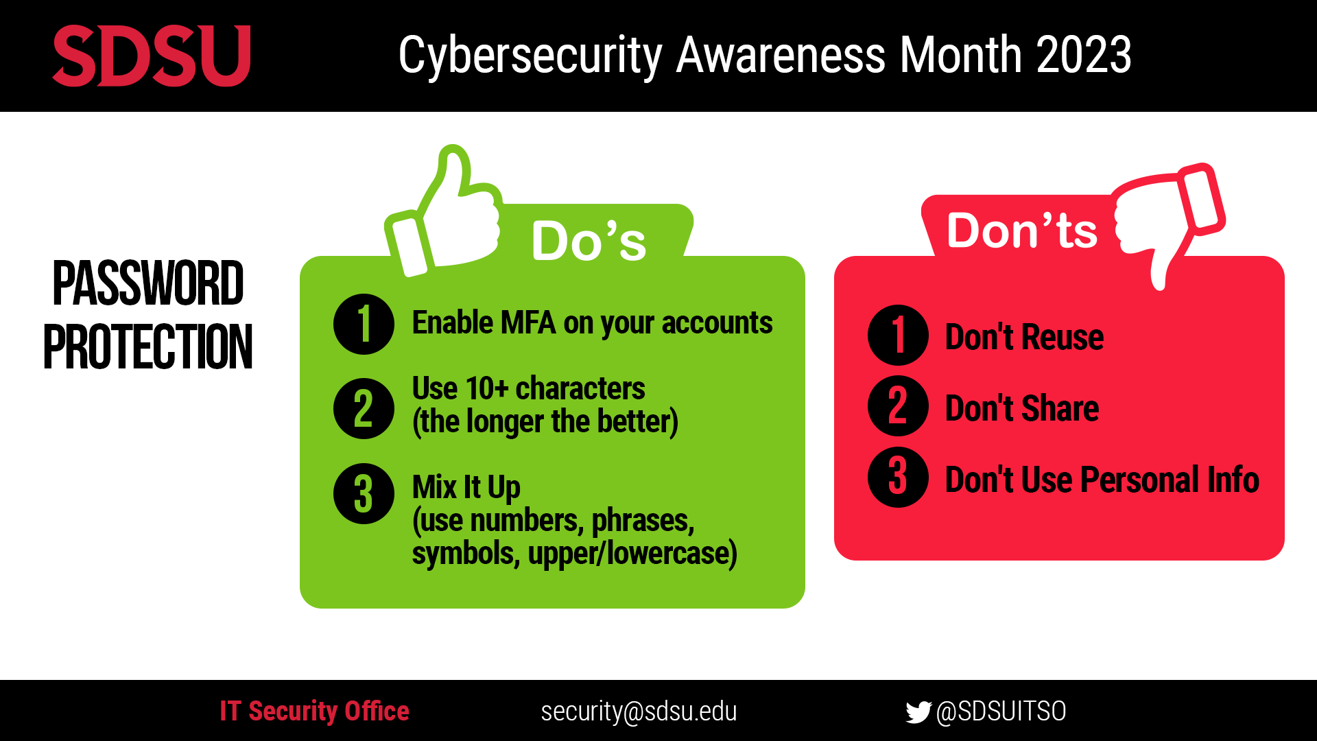 Week 1 Pump Up Your Password 2023 Cybersecurity Awareness Month Sdsu 