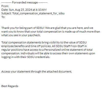 SDSU Compensation Package Scam