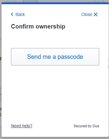 Confirm Ownership