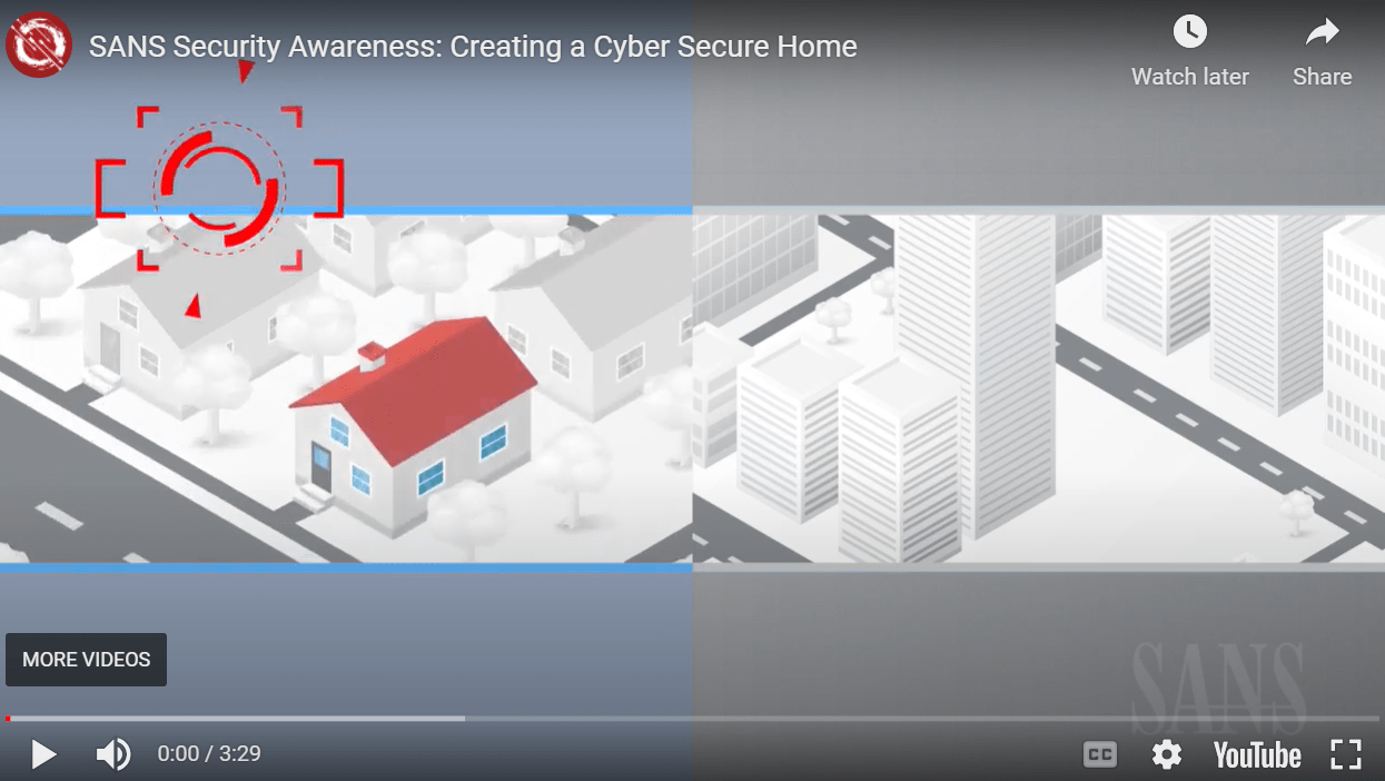 A youtube video explaining the how to secure your home